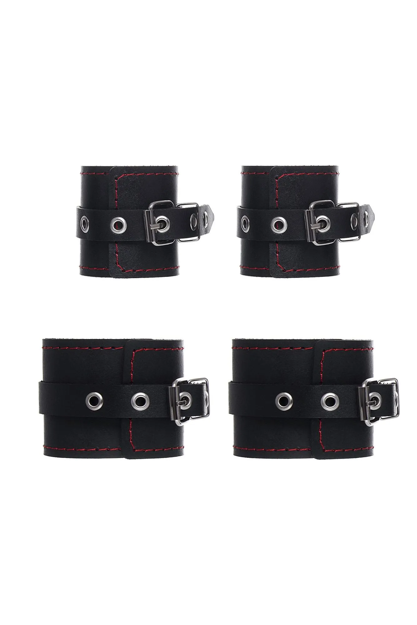 бондажный набор pecado bdsm, сцепка, наручники, оковы, натуральная кожа, черный в Сочи