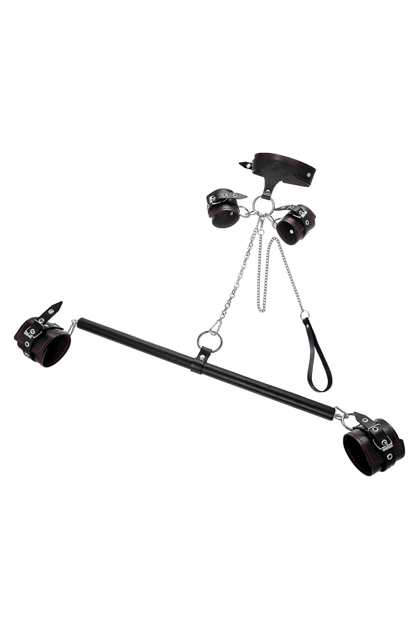 бондажный набор pecado bdsm, 3 точки фиксации, большая распорка, оковы, наручники, ошейник с кольцом в Сочи