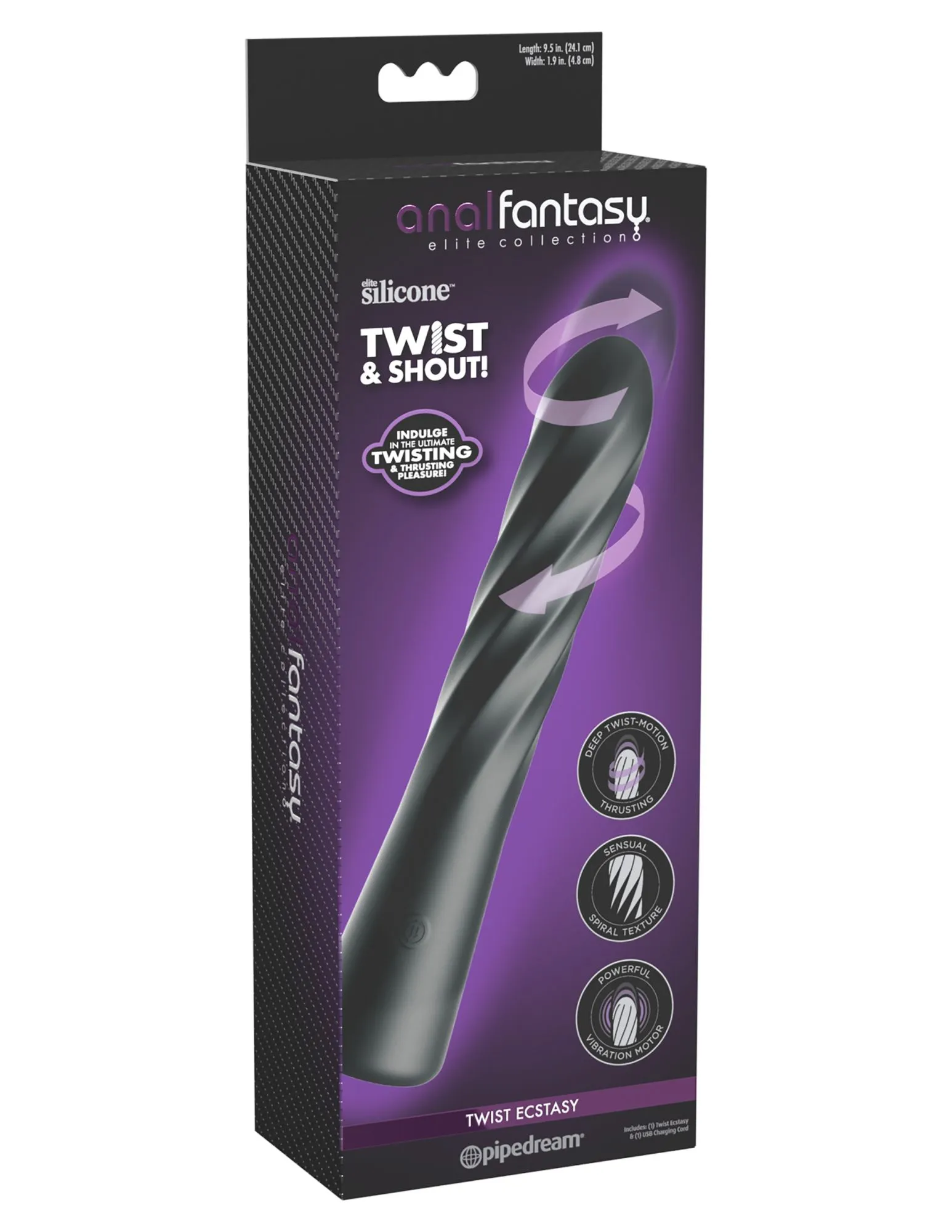 анальный вибростимулятор с вращением и фрикциями twist ecstasy 480023pd в Сочи