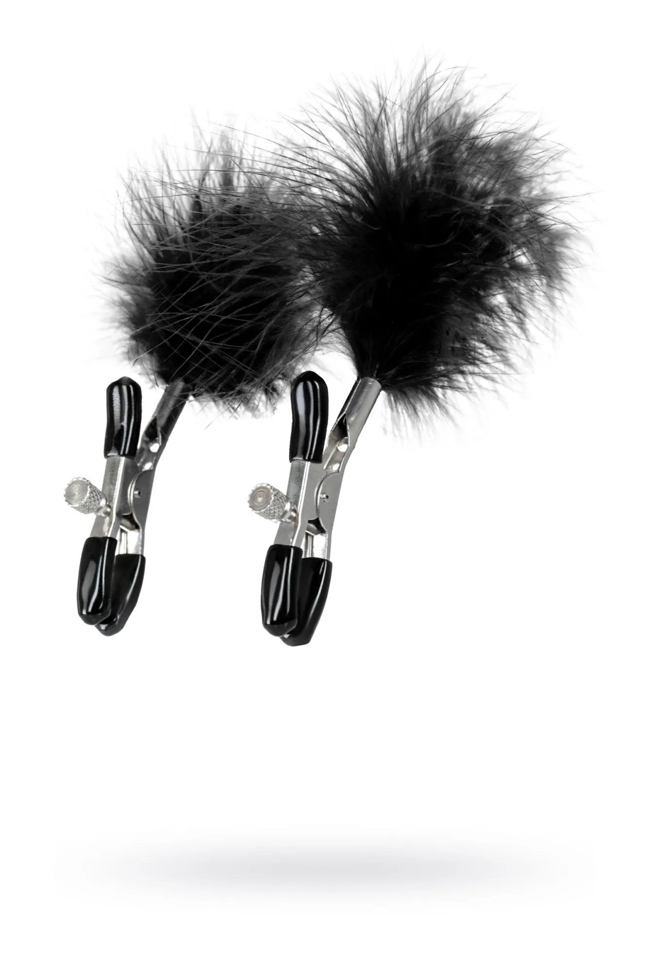 зажимы для сосков theatre by toyfa, металл с пухом, черные в Сочи
