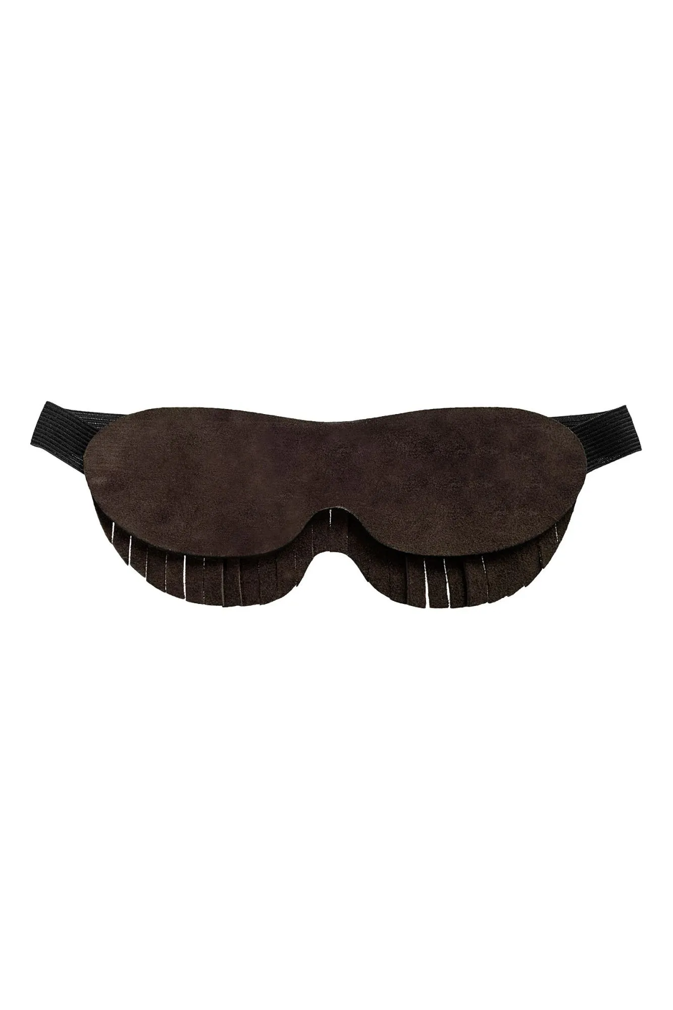 маска pecado bdsm, с бахромой, натуральный велюр, коричневый в Сочи