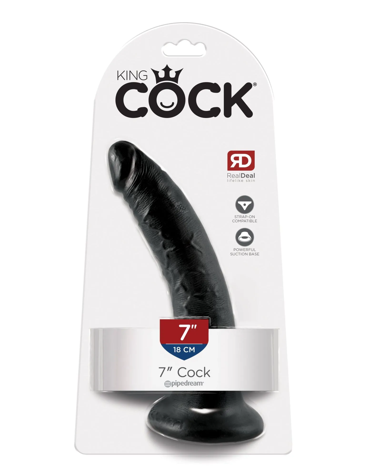 фаллоимитатор king cock 7" cock - черный pipedream 550223pd в Сочи