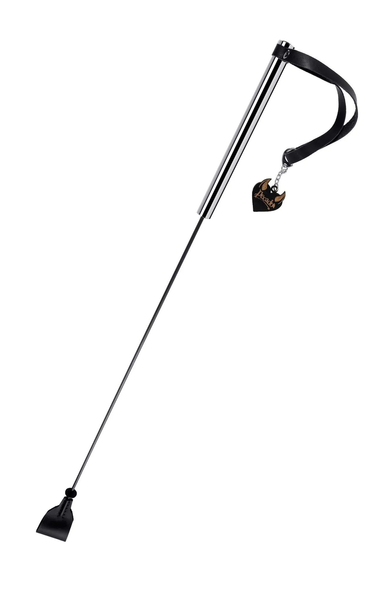 стек pecado bdsm, с металлической рукоятью, натуральная кожа, чёрный в Сочи