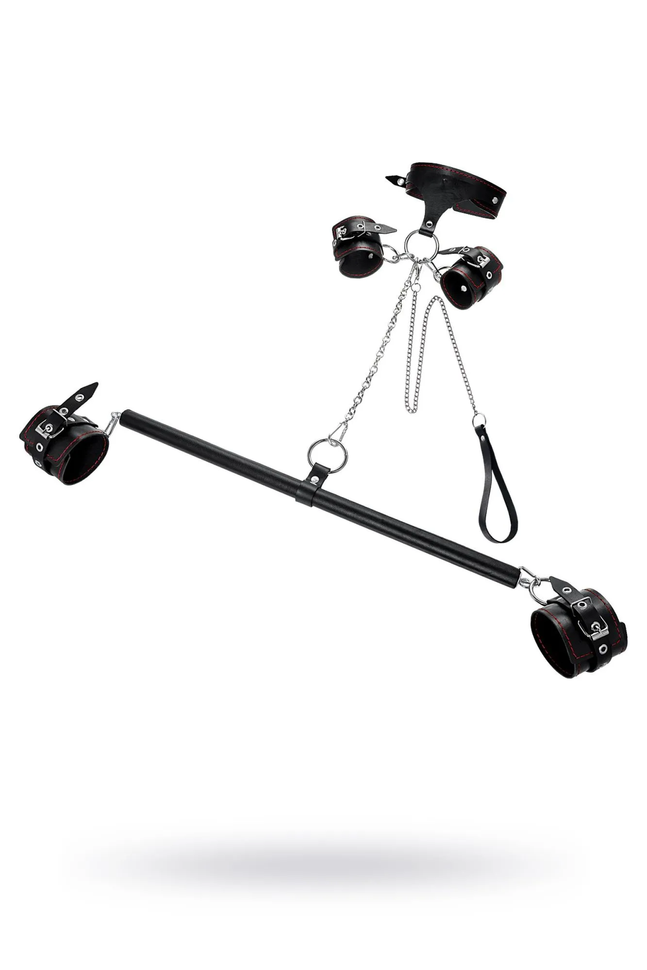 бондажный набор pecado bdsm, 3 точки фиксации, большая распорка, оковы, наручники, ошейник с кольцом в Сочи