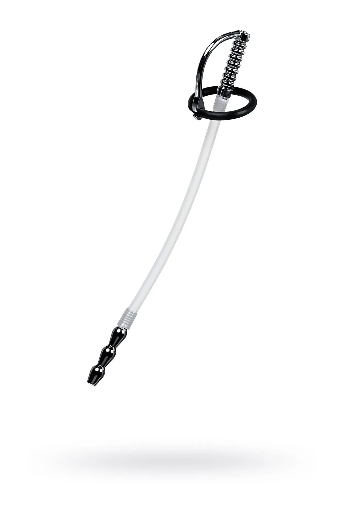 уретральный катетер metal by toyfa, со сменными фиксирующими кольцами, силикон, серебряный в Сочи