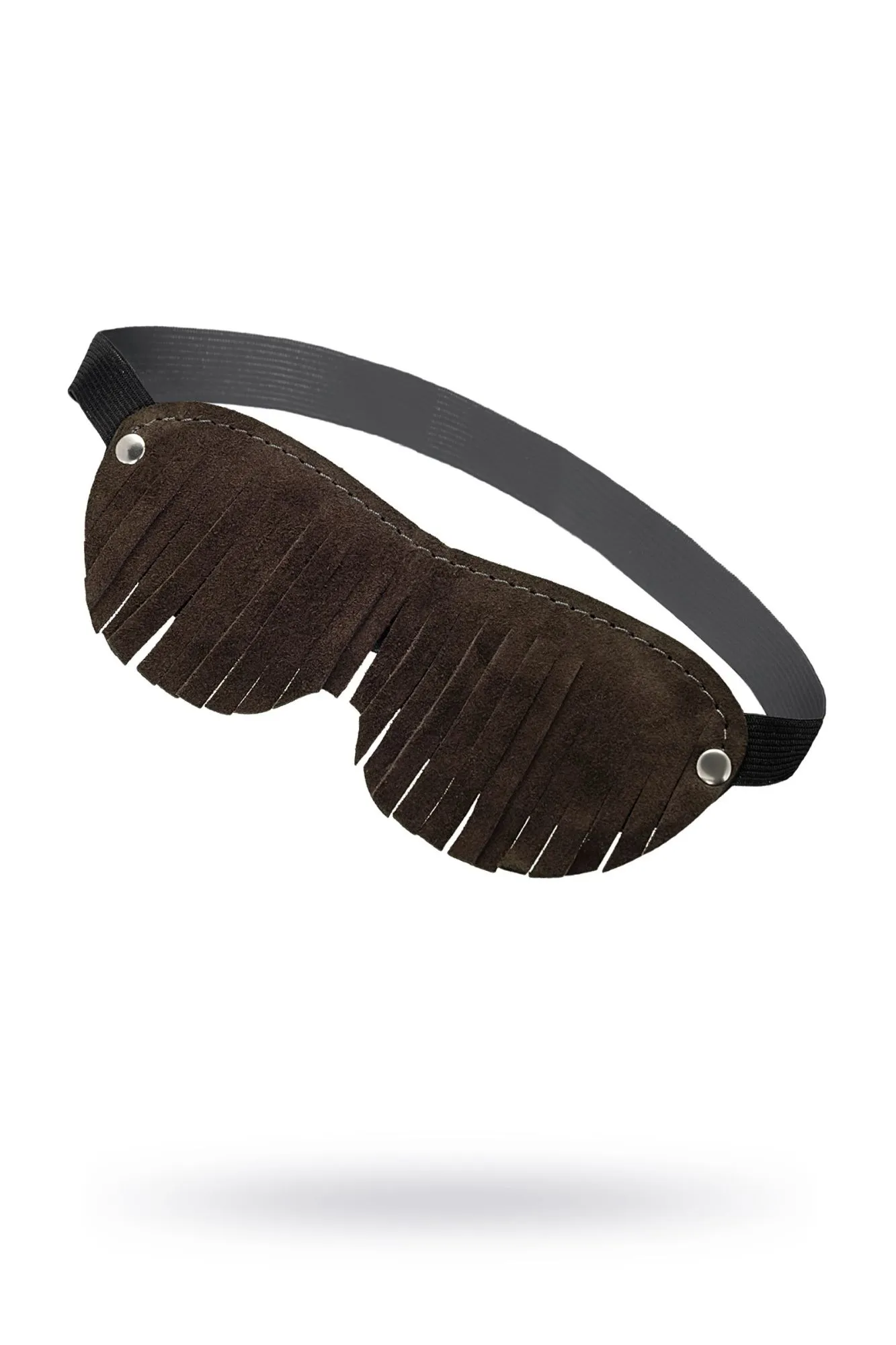 маска pecado bdsm, с бахромой, натуральный велюр, коричневый в Сочи