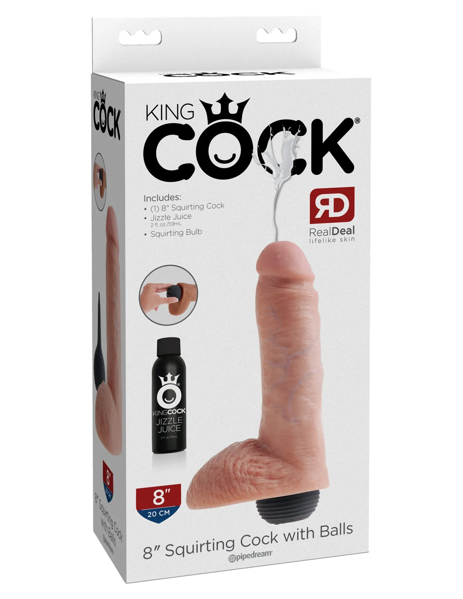 фаллоимитатор с имитацией семяизвержения king cock 8" squirting pipedream 560221pd в Сочи
