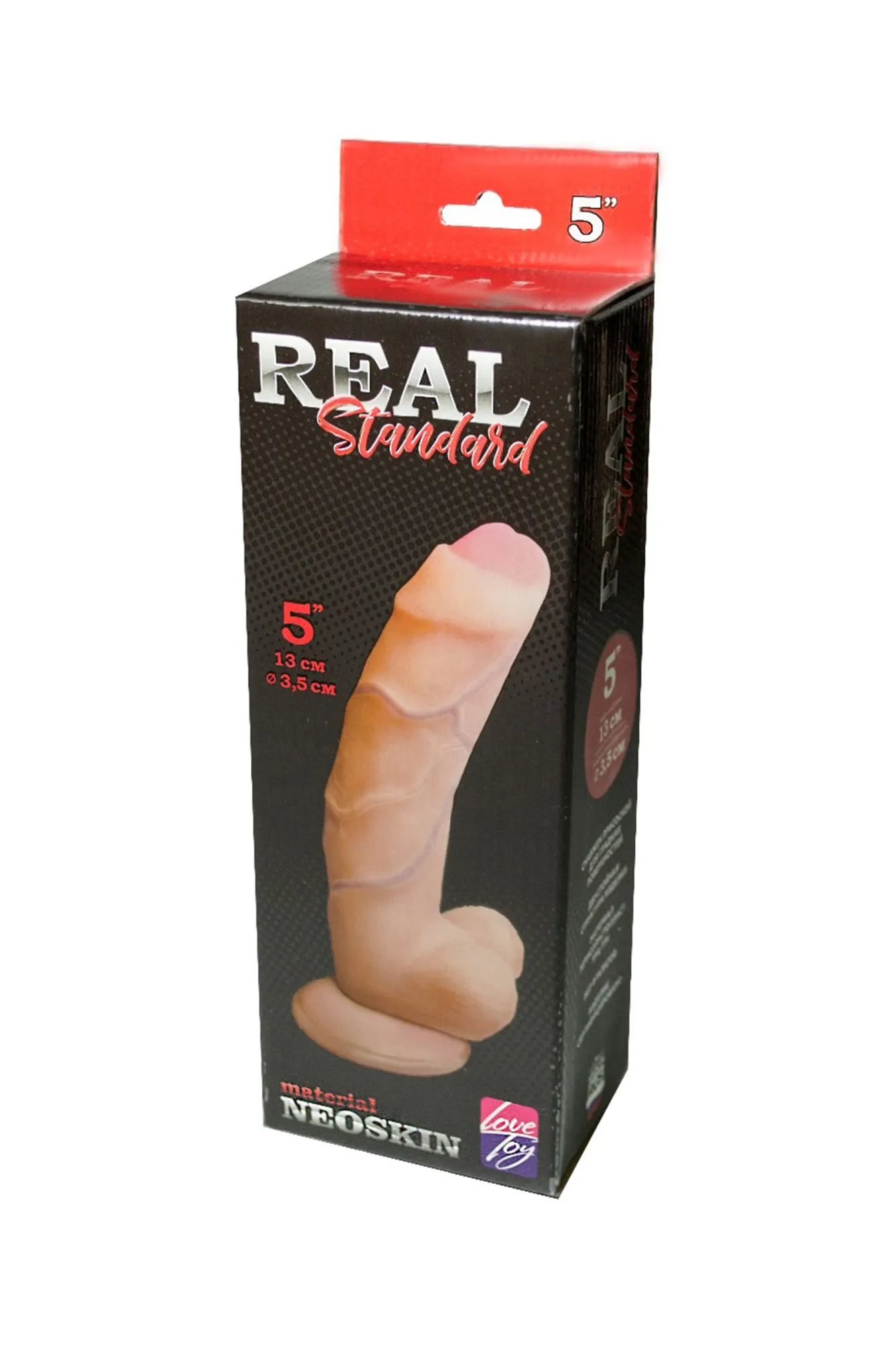 фаллоимитатор неоскин на присоске real standard  lovetoy, tpr, телесный, 18 см в Сочи