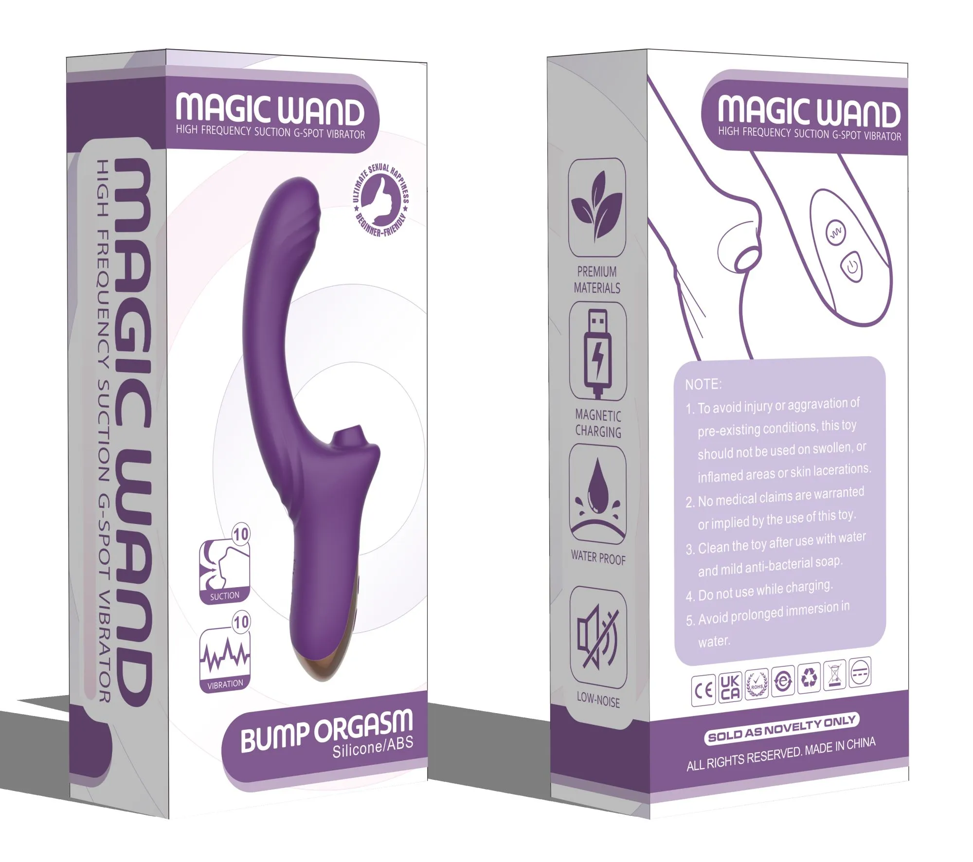 вагинально-клиторальный вибратор secwell sw3044-purple в Сочи