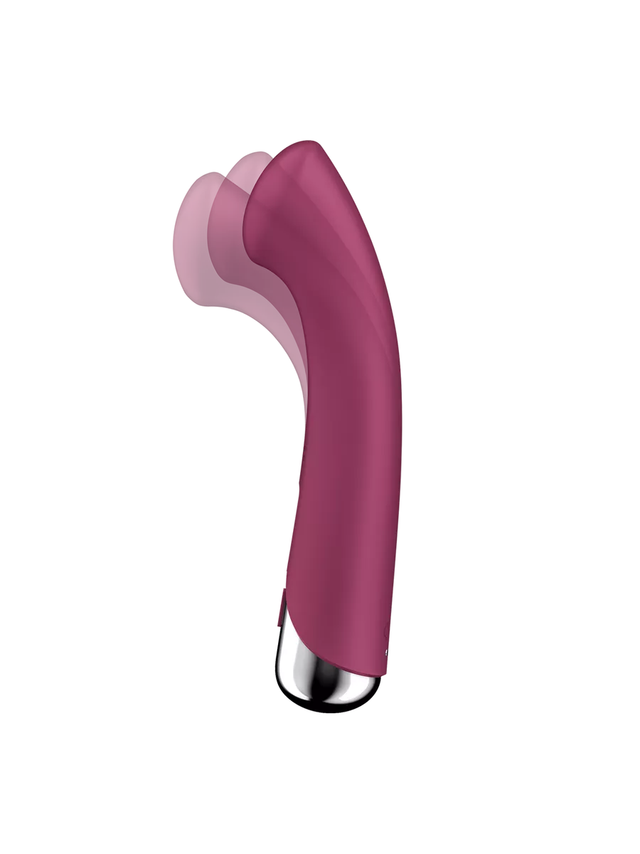 вибратор для точки g  с ротацией satisfyer spinning g-spot 1, силикон, бордовый, 16,8 см в Сочи