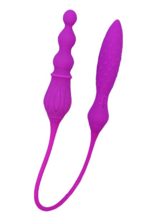 вибратор adrien lastic 2х со сменными насадками, фиолетовый в Сочи