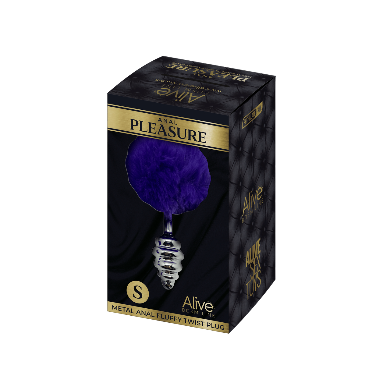 анальная пробка metal anal fluffly twist plug s dark purple 71009al в Сочи