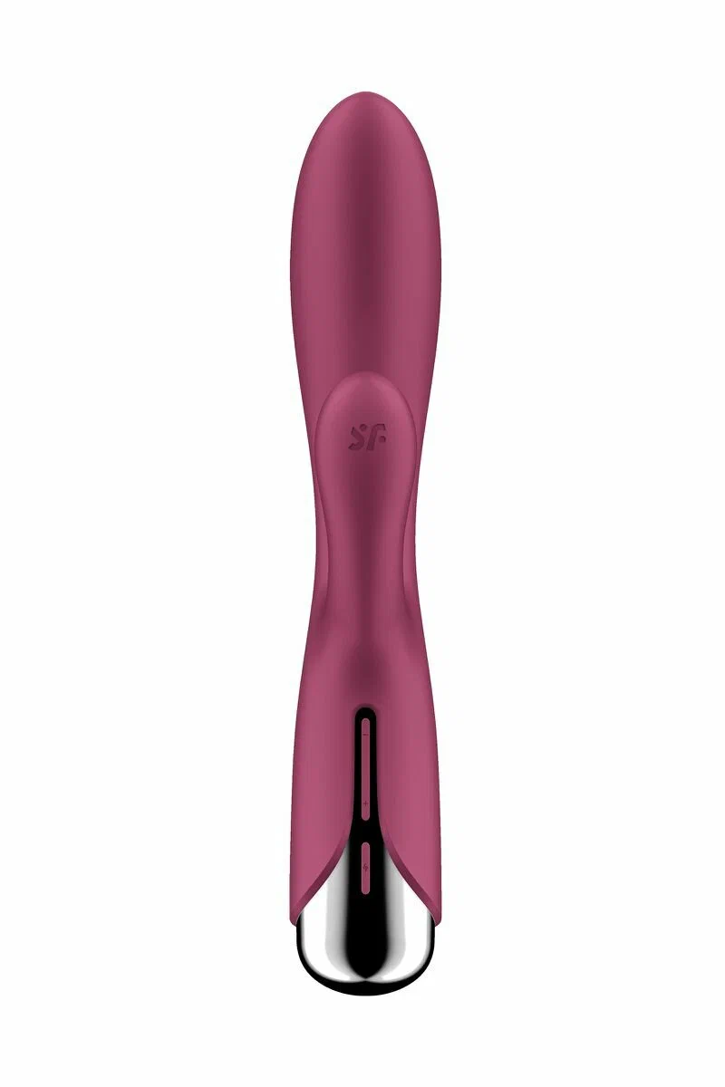 вибратор-кролик с ротацией satisfyer spinning rabbit 1, силикон, бордовый, 20,5 см в Сочи