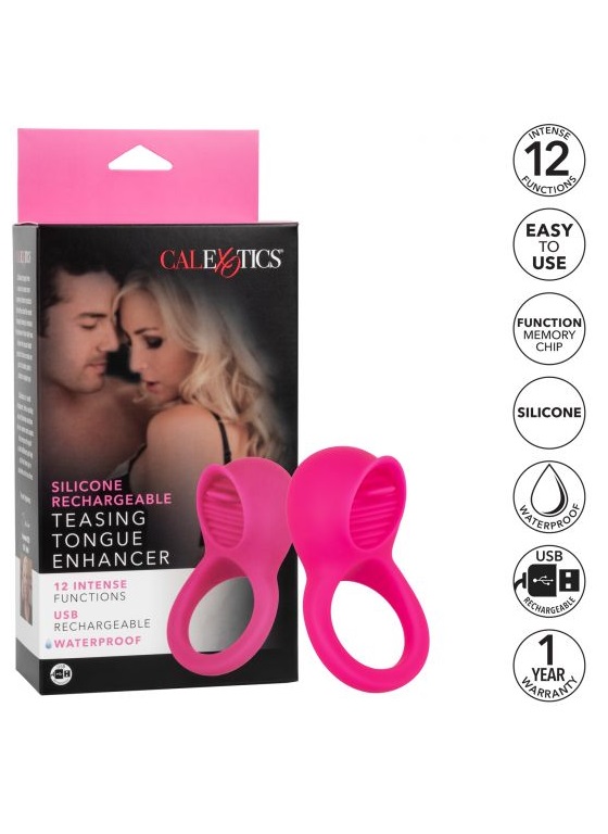 перезарежаемое эрекционное кольцо с имитацией оральных silicone rechargeable teasing tongue enhancer в Сочи