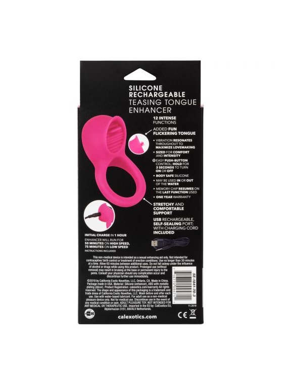 перезарежаемое эрекционное кольцо с имитацией оральных silicone rechargeable teasing tongue enhancer в Сочи