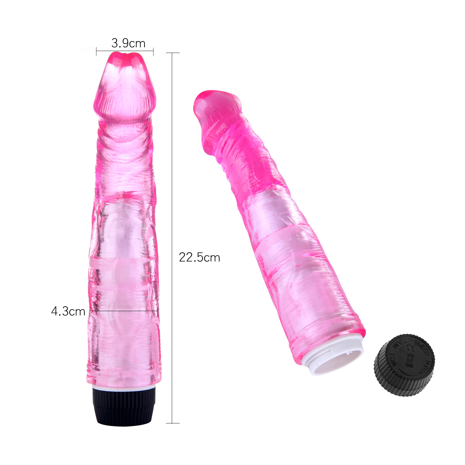 вибратор реалистик розовый 22,5х 4 см 47526-mm в Сочи