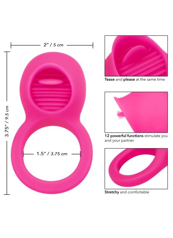 перезарежаемое эрекционное кольцо с имитацией оральных silicone rechargeable teasing tongue enhancer в Сочи