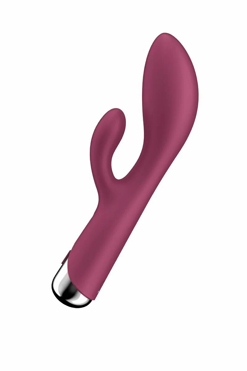 вибратор-кролик с ротацией satisfyer spinning rabbit 1, силикон, бордовый, 20,5 см в Сочи