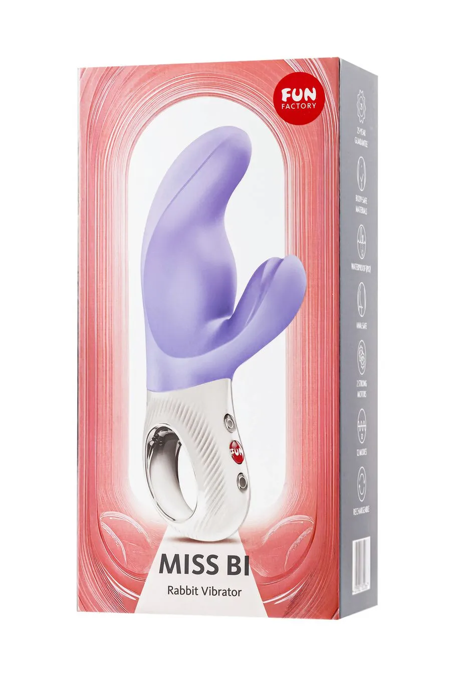 вибратор с клиторальным стимулятором fun factory miss bi, силикон, сиреневый, 17 см в Сочи