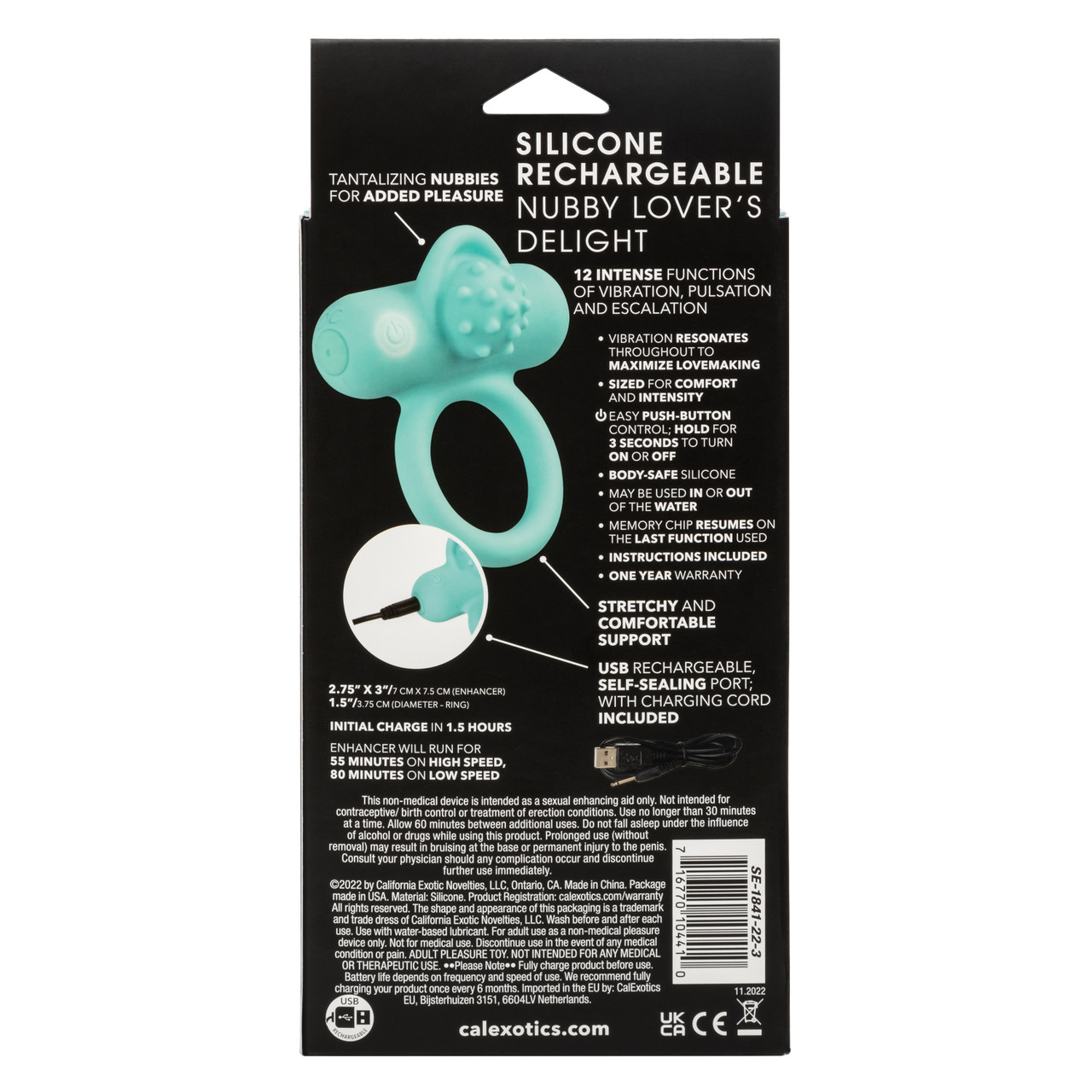 перезаряжаемое эрекционное виброкольцо silicone rechargeable nubby lover’s delight в Сочи