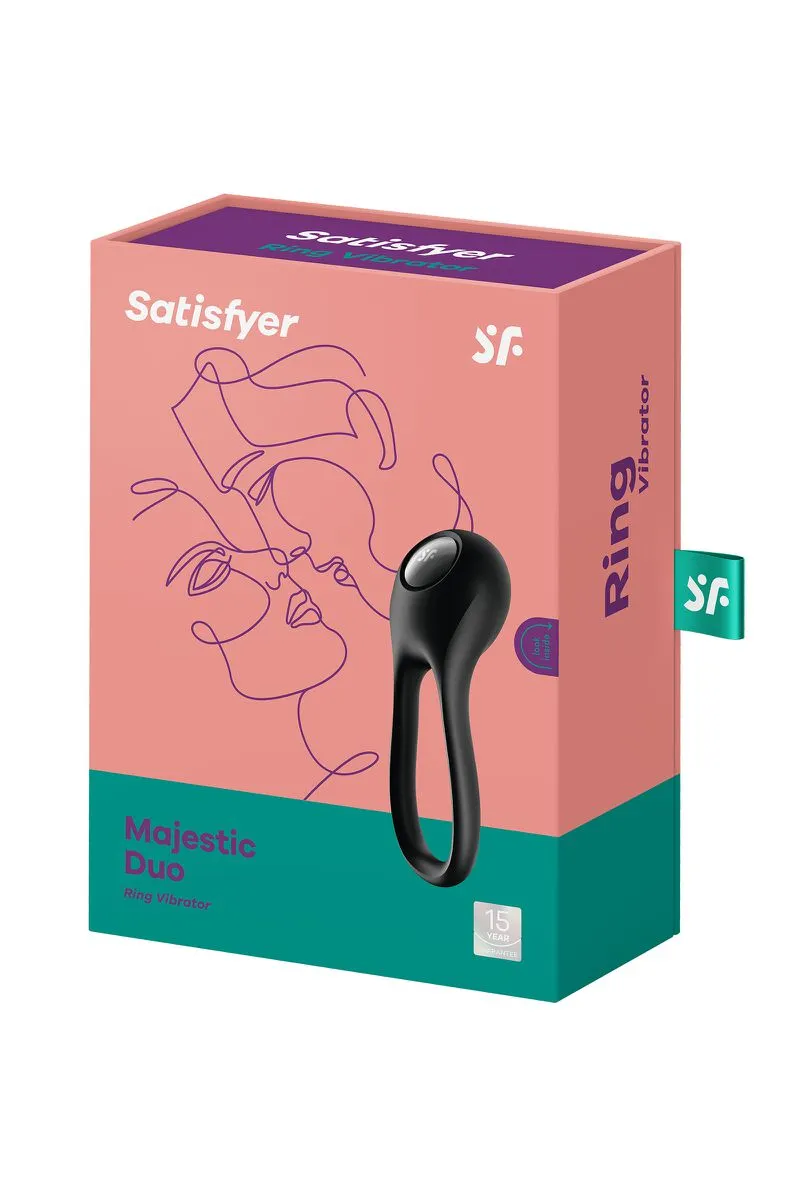 эрекционное кольцо на пенис satisfyer majestic duo, силикон, чёрный в Сочи