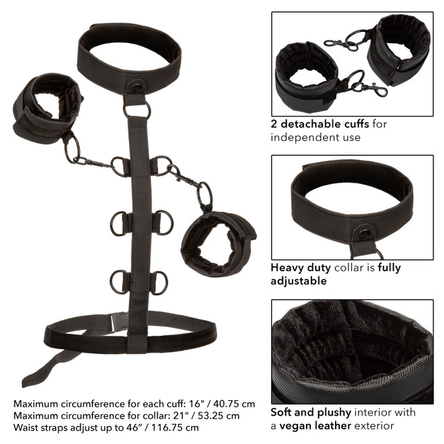 бондаж нательный с ошейником и наручами boundless collar restraint в Сочи