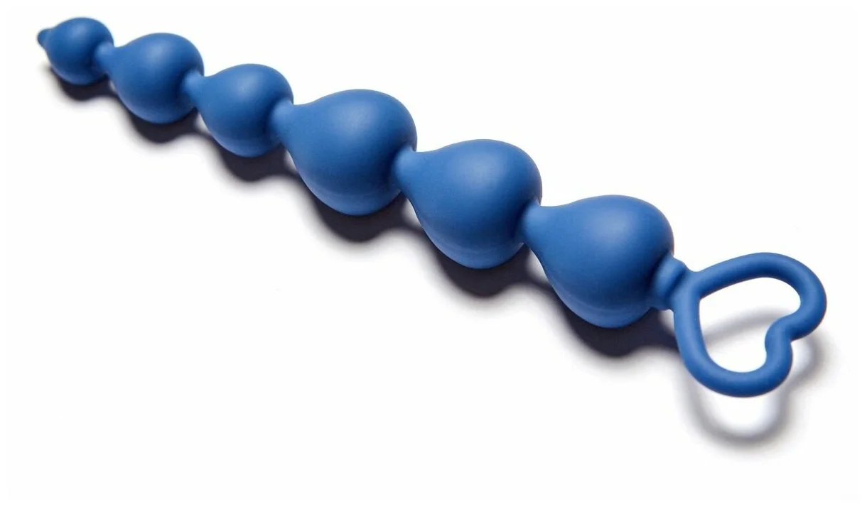 анальная цепочка heart ray, цвет кобальт в Сочи