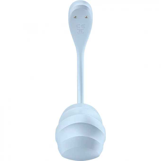виброяйцо satisfyer smooth petal connect app, голубое, 6,5 см в Сочи