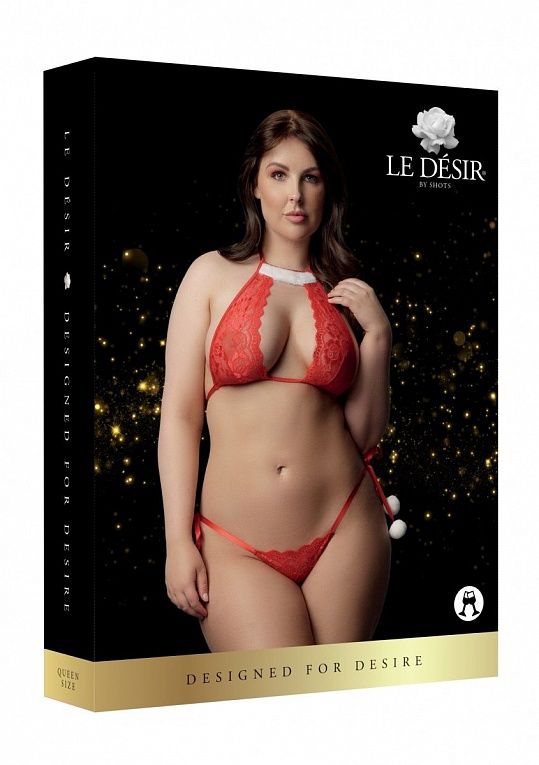 Эротическое комплект кружевного белья snow angel, красный в Сочи