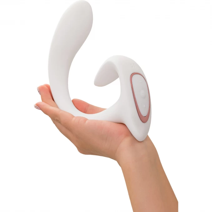 вагинально-клиторальный вибратор satisfyer g for goddess 1, белый, 27 см в Сочи