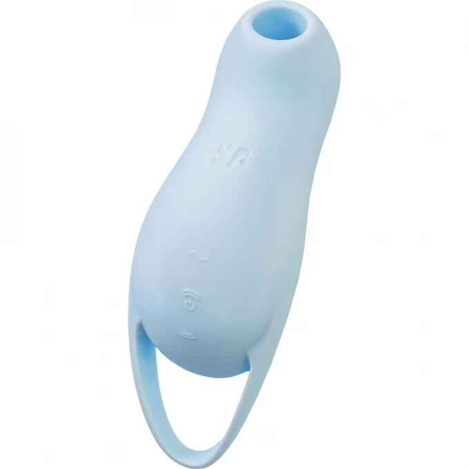 вакуум-волновой стимулятор клитора с вибрацией satisfyer pocket pro 1, силикон, голубой, 13,9 см в Сочи