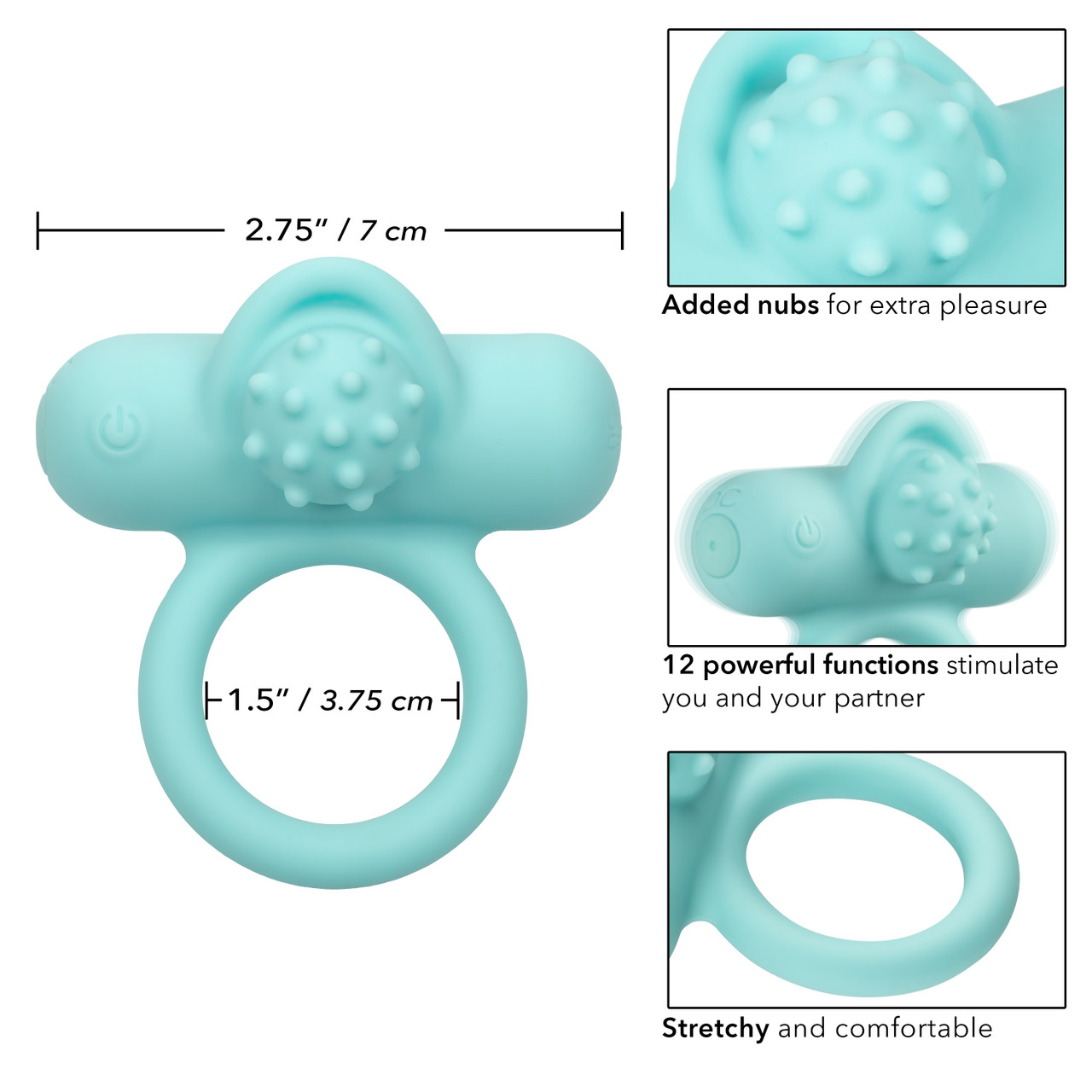 перезаряжаемое эрекционное виброкольцо silicone rechargeable nubby lover’s delight в Сочи