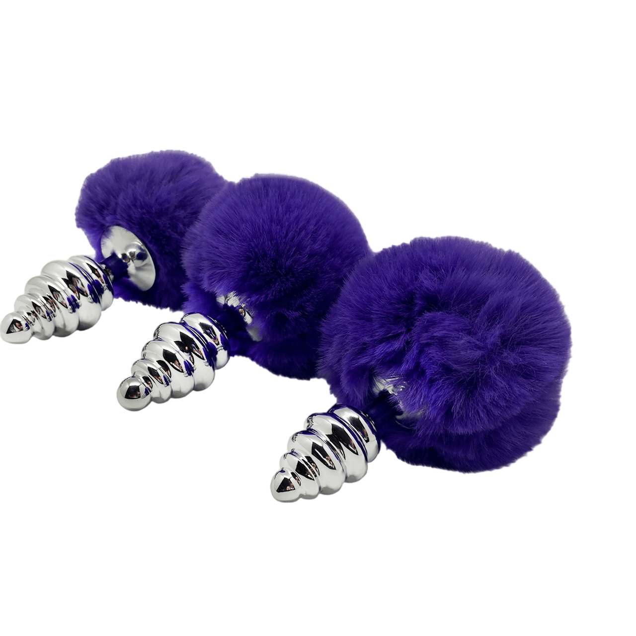 анальная пробка metal anal fluffly twist plug s dark purple 71009al в Сочи