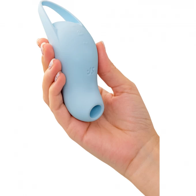 вакуум-волновой стимулятор клитора с вибрацией satisfyer pocket pro 1, силикон, голубой, 13,9 см в Сочи
