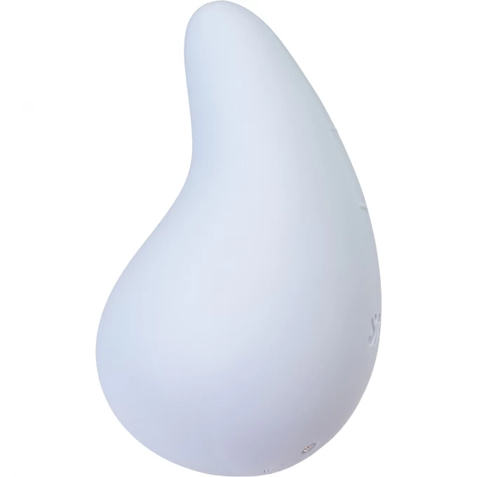 вибромассажер satisfyer dew drop, силикон, голубой, 8,1 см в Сочи