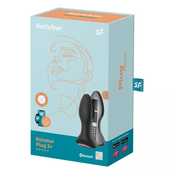 анальная пробка с вибрацией и массажем бусинами rotator plug 2+, чёрная в Сочи