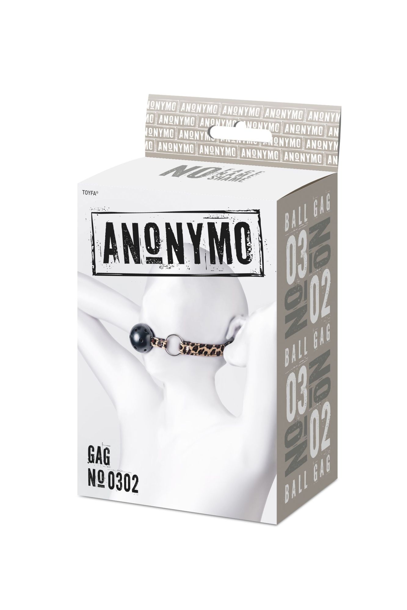 кляп anonymo #0302, abs пластик, черный, 64 см в Сочи