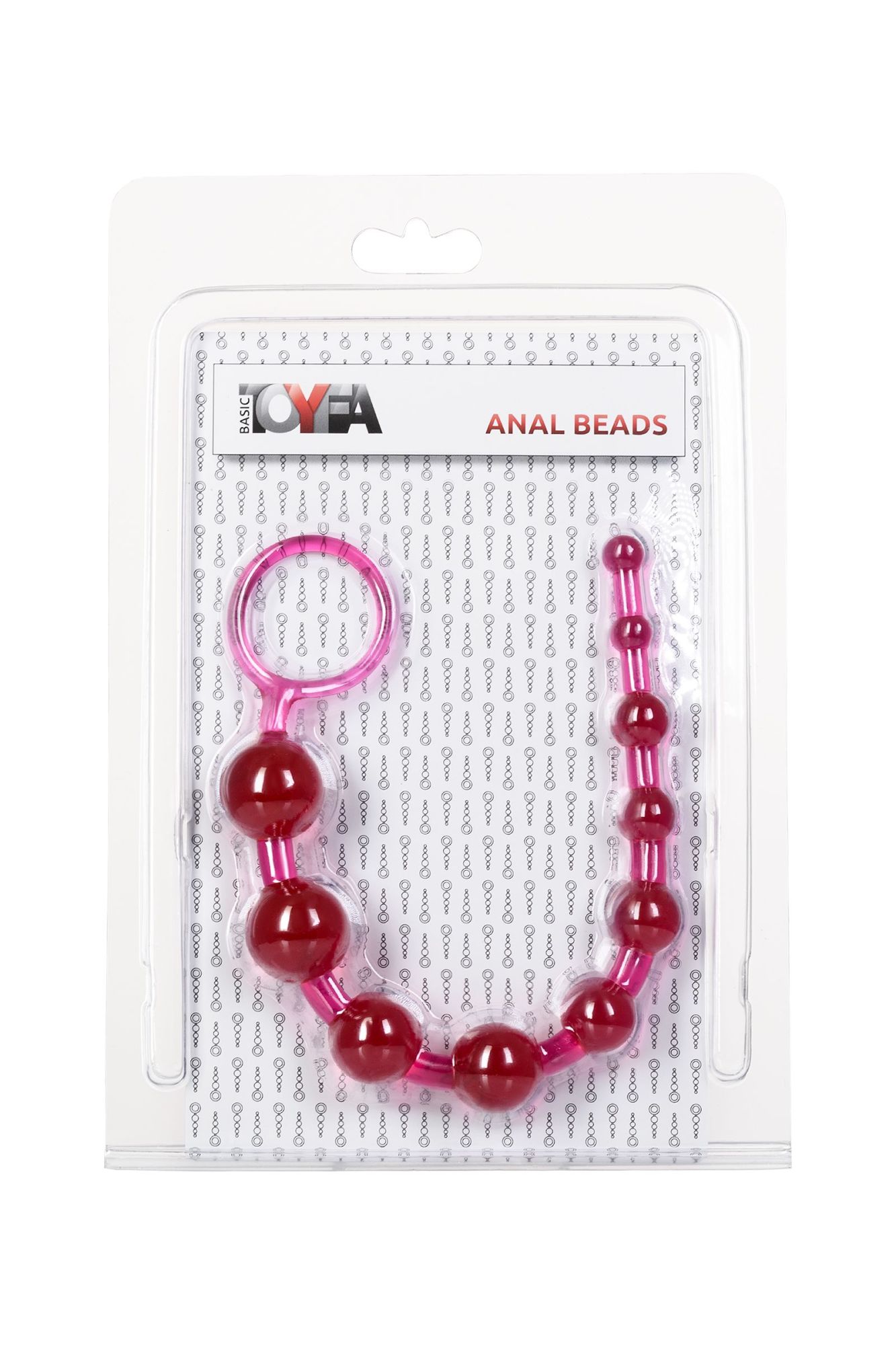 анальная цепочка toyfa, pvc, розовый, 30 см в Сочи