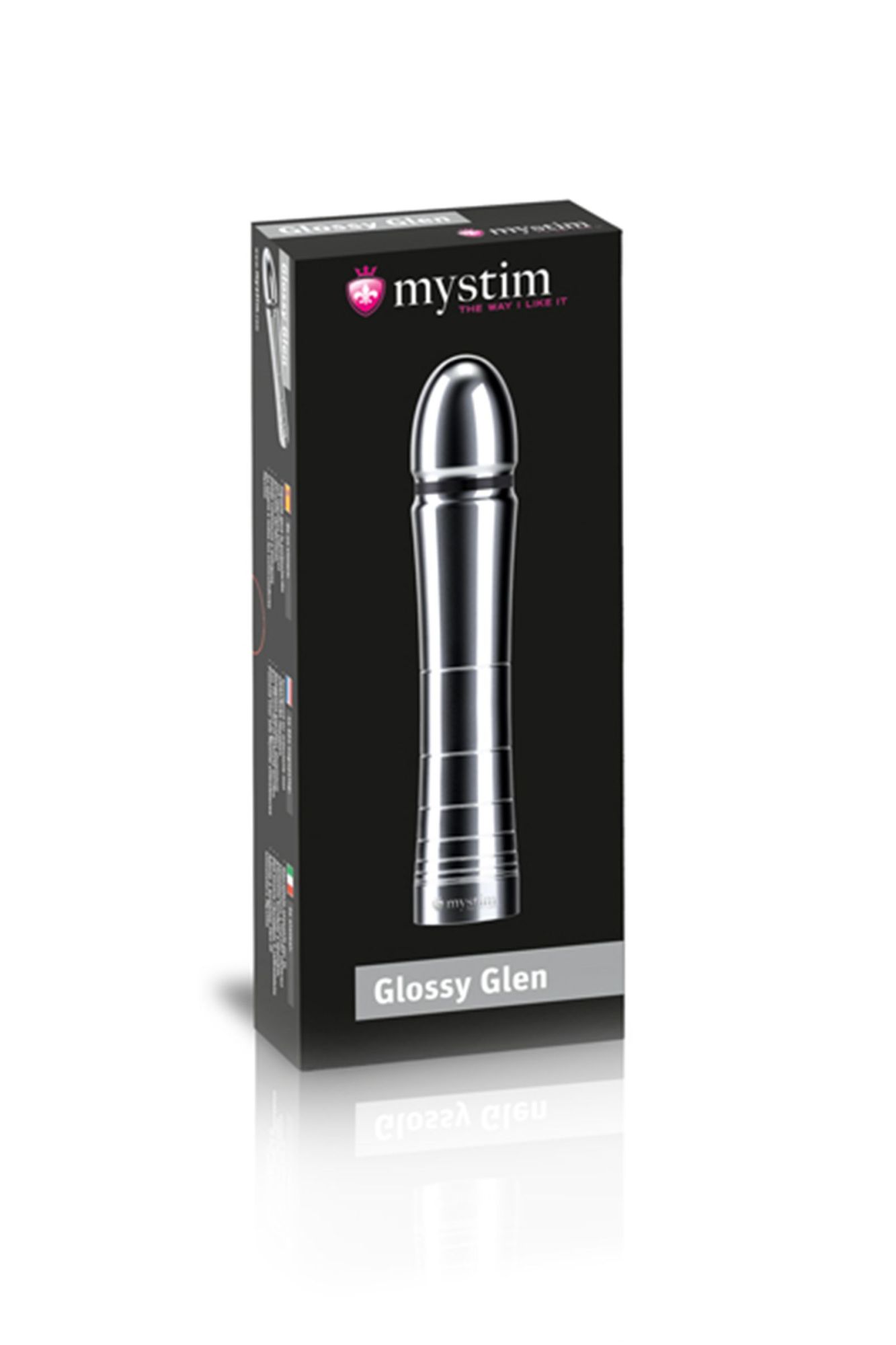 фаллоимитатор mystim glossy glen, электростимуляция, хирургическая сталь, серебряный, 14 см в Сочи