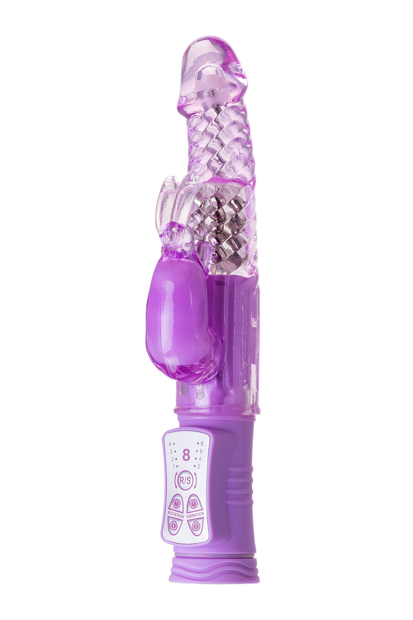 вибратор с клиторальным стимулятором toyfa a-toys high-tech fantasy, tpe, фиолетовый, 22, 5 см в Сочи