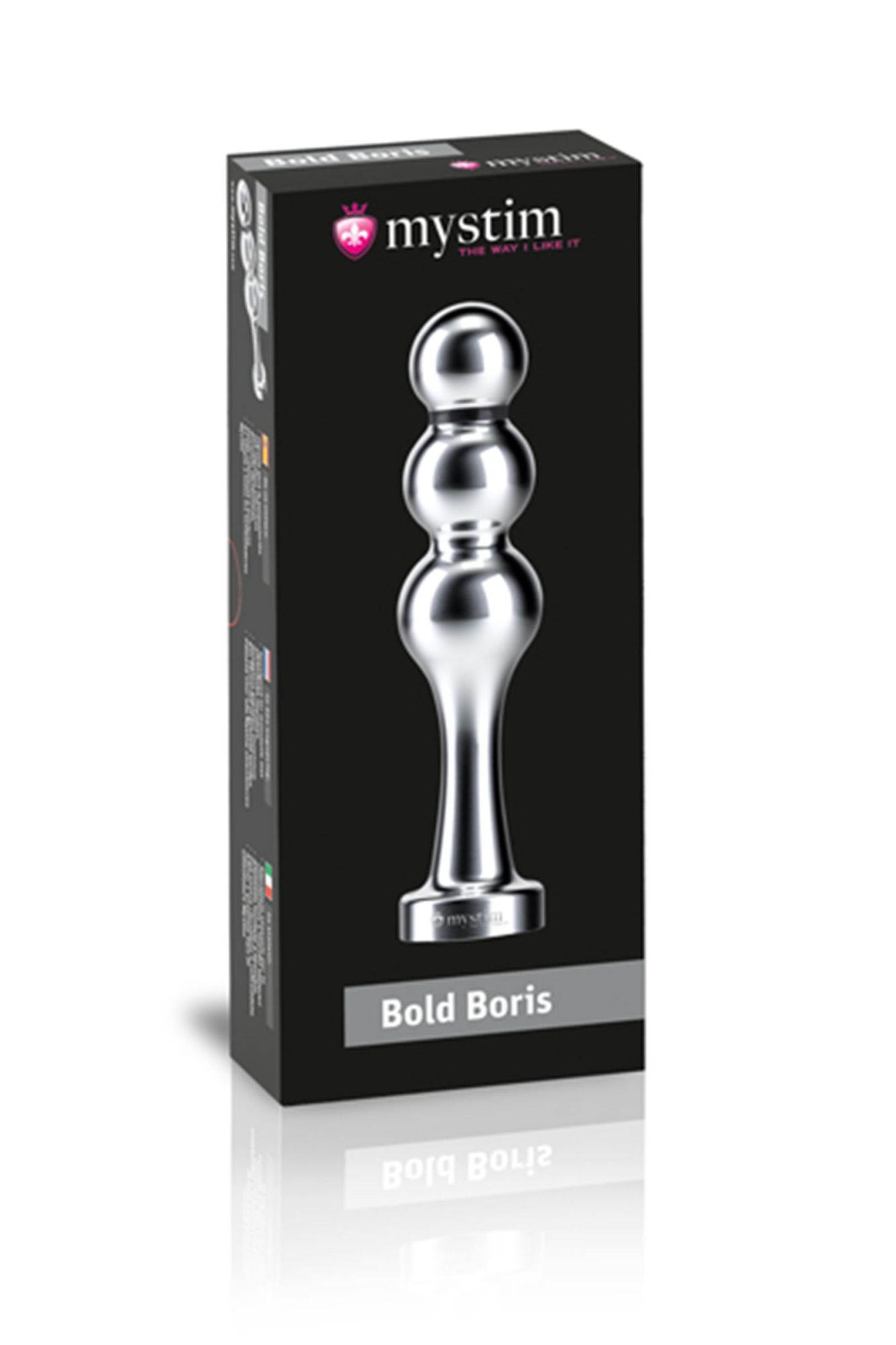 фаллоимитатор mystim bold boris, электростимуляция, хирургическая сталь, серебряный, 14 см в Сочи