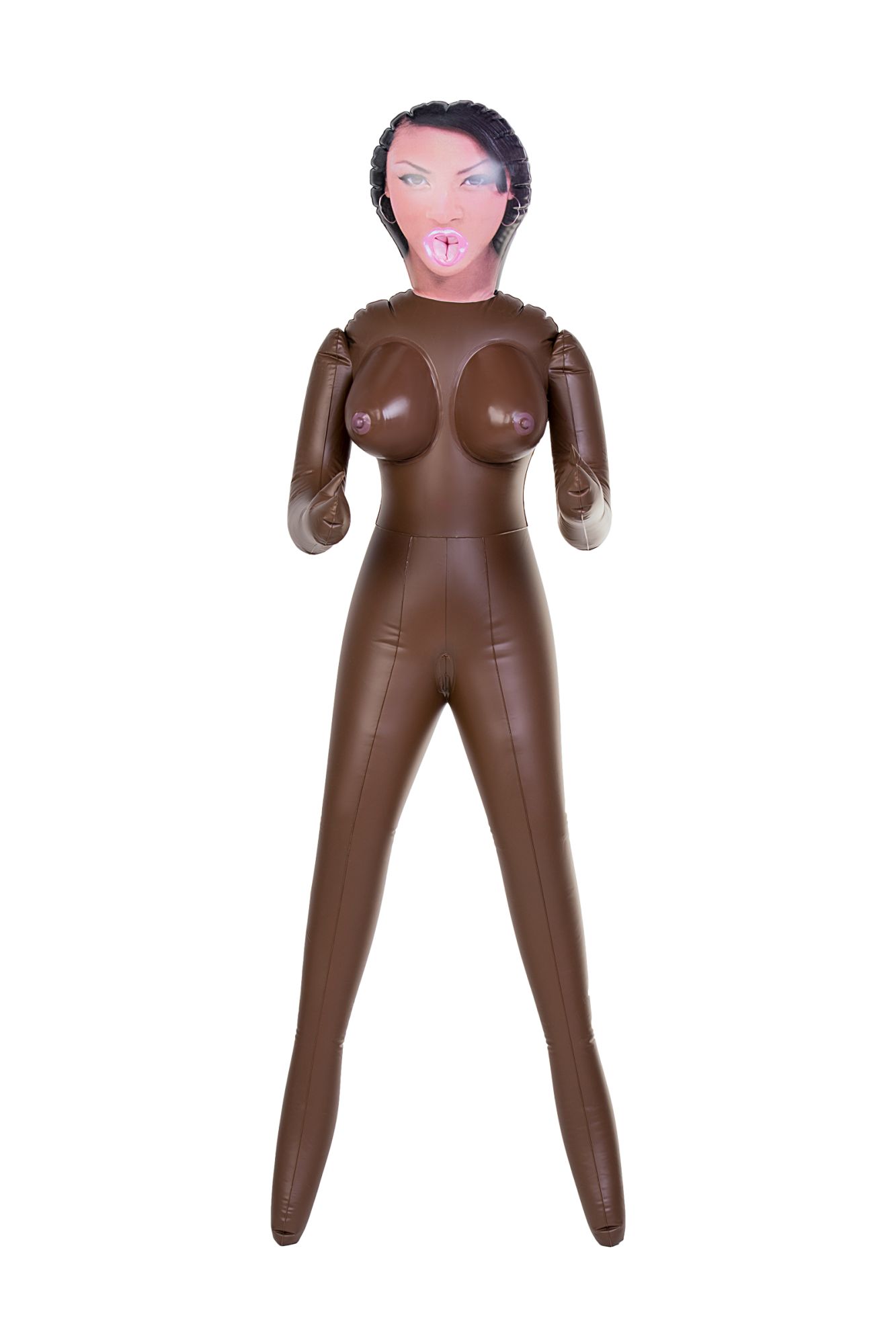 кукла надувная dolls-x by toyfa michelle, негритянка, с тремя отверстиями, 160 см в Сочи