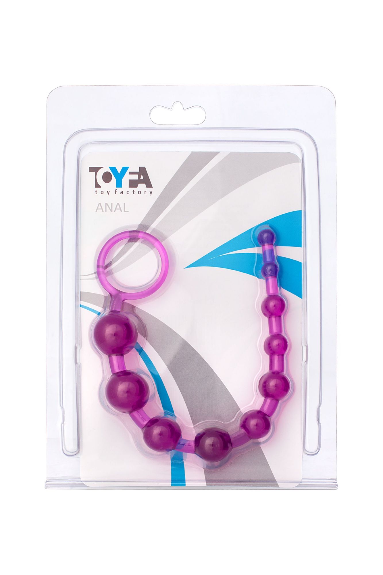 анальная цепочка toyfa, pvc, фиолетовый, 30 см в Сочи