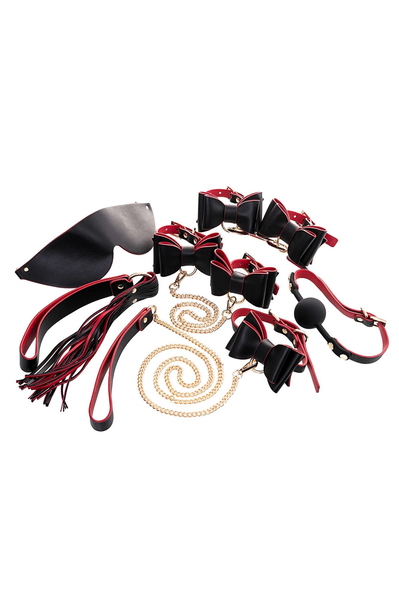 бондажный набор toyfa theatre bow-tie, pu-кожа, черный в Сочи