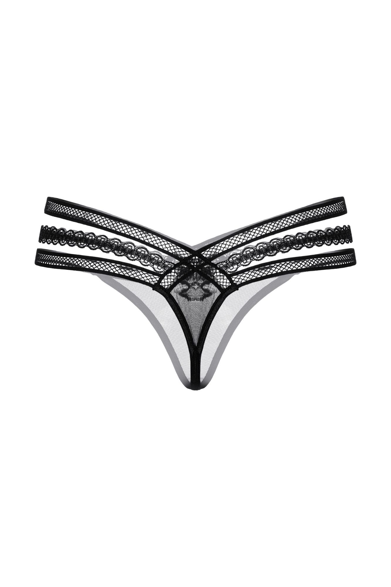 Эротическое стринги с ажурной резинкой softline collection, черный, m/l в Сочи