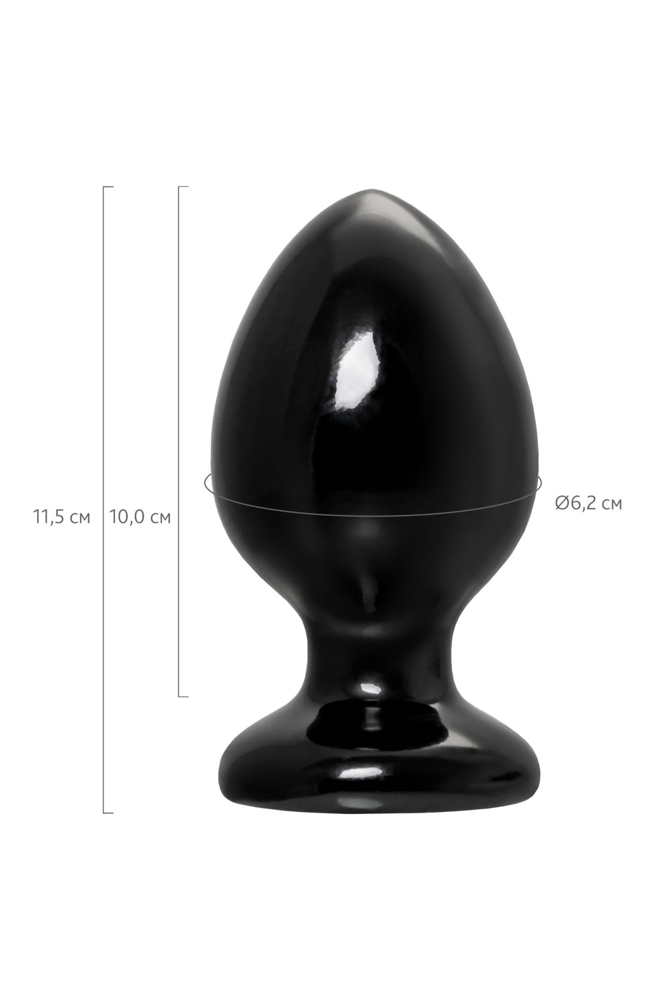 анальная втулка toyfa popo pleasure cetus α, pvc, черная, 11,5 см, ø 6,2 см в Сочи