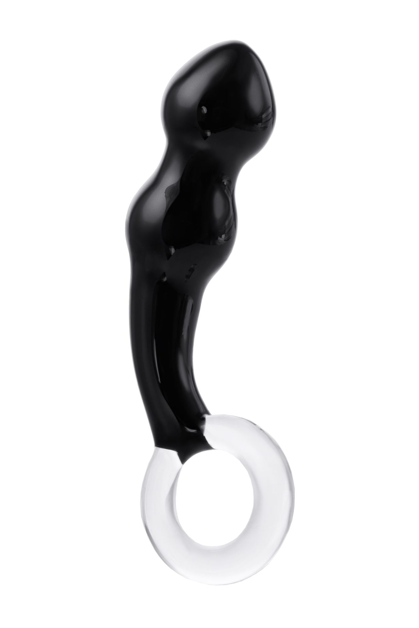 стимулятор простаты sexus glass, стекло, черный, 17 см в Сочи