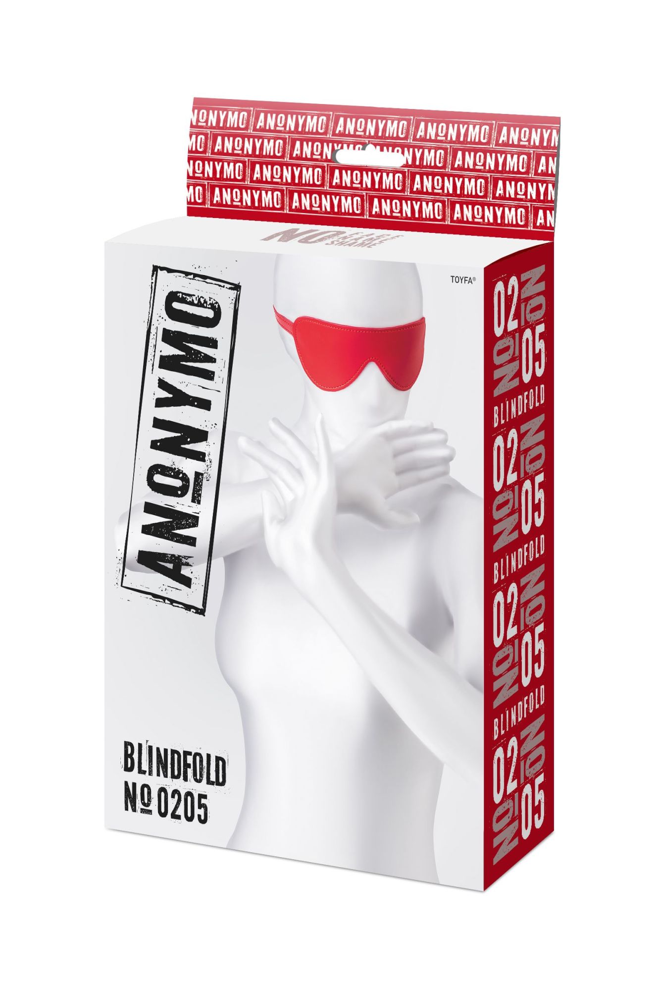 маска anonymo, pu кожа, красная, 65 см в Сочи