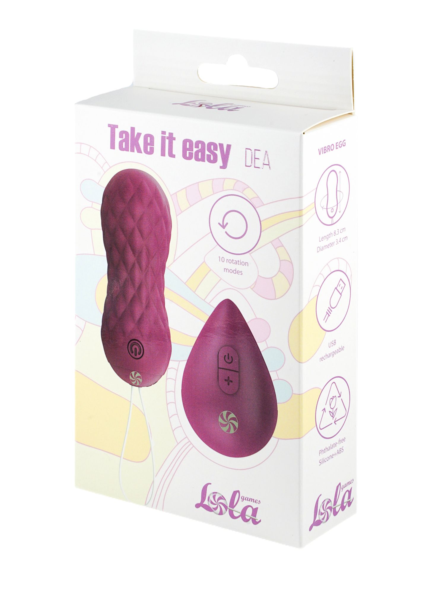 вращающиеся виброшарики на пульте take it easy dea purple 9021-06lola в Сочи