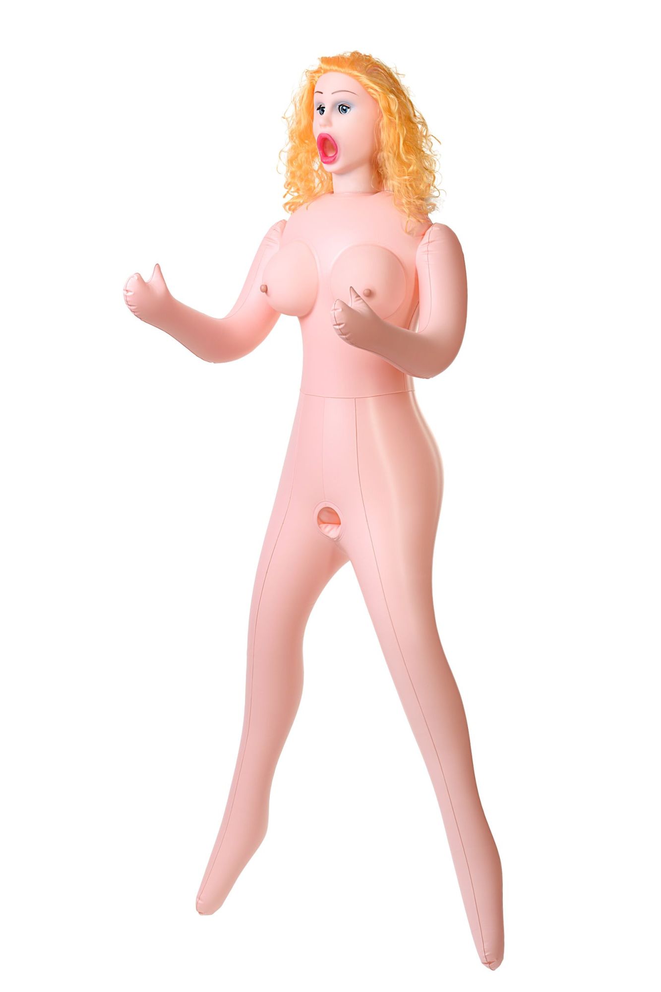 кукла надувная dolls-x by toyfa celine с реалистичной головой, блондинка, с тремя отверстиями в Сочи